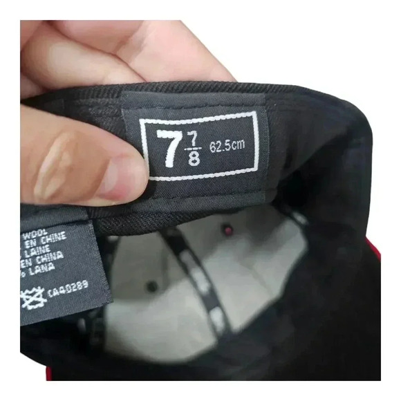 New Era Vintage 7 7/8 Men Cap Montreal Expos Cooperstown Black Orange Fitted Hat - Picture 5 of 6